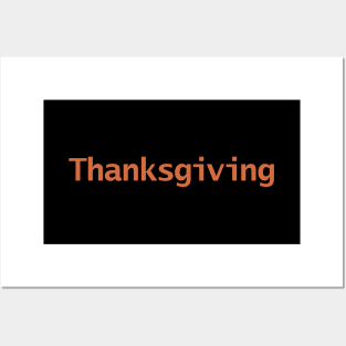 Thanksgiving Harvest Orange Colored Text Posters and Art